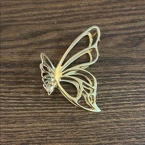 Gold Butterfly Metal Hair Claw Clip